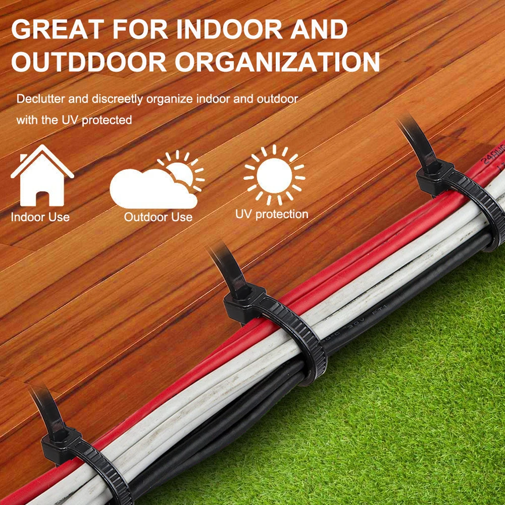 200 шт. кабельные стяжки самоблокирующиеся Нейлоновые мм и 300 термостойкий