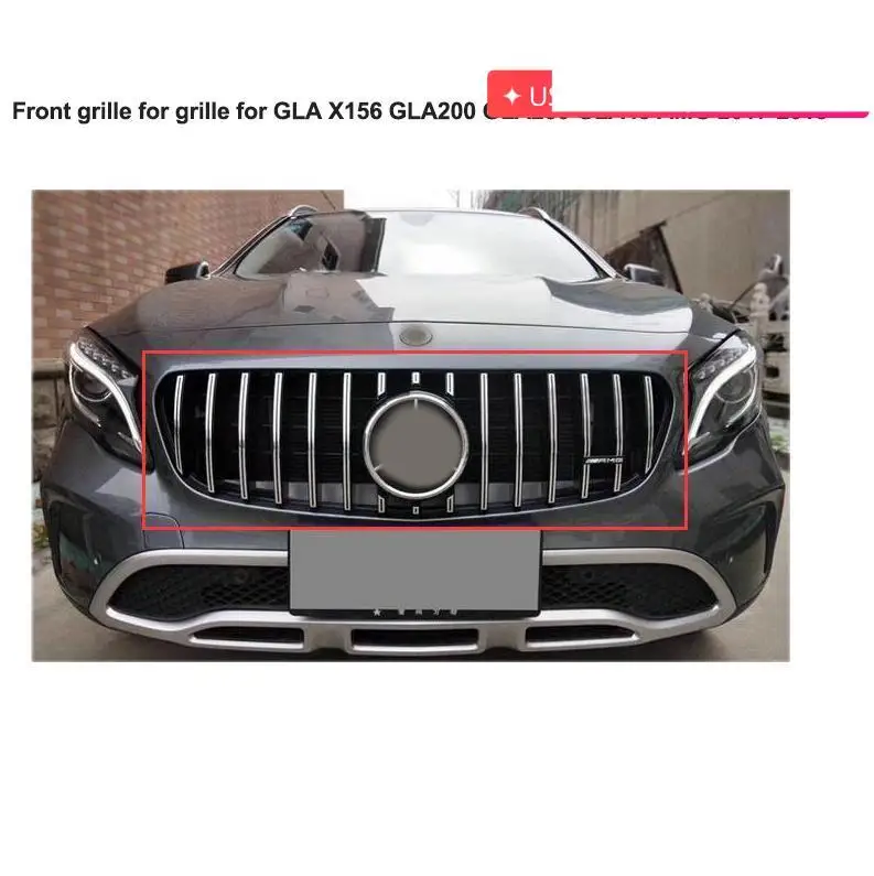 Передний гриль для Mercedes Benz GLA X156 GLA200 GLA250 GLA45 AMG 2017 2018 2019 GT R Panamericana решетка бампера