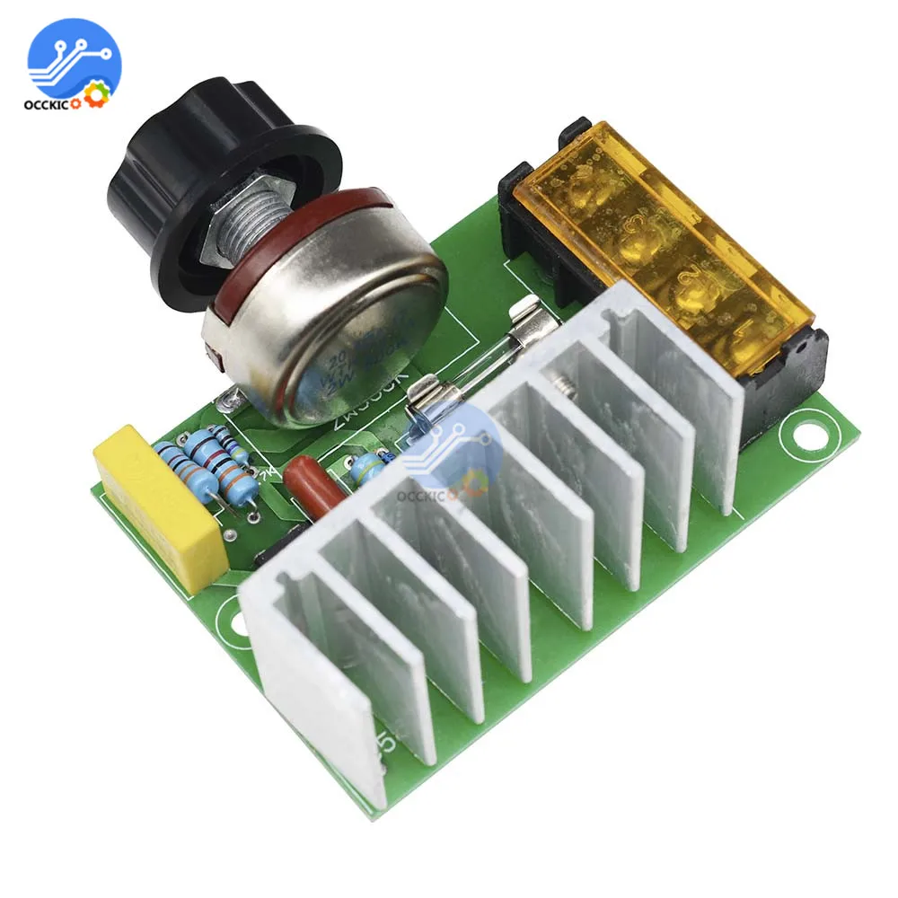 Электрический регулятор напряжения SCR 4000 Вт контроллер скорости двигателя 110 В 220