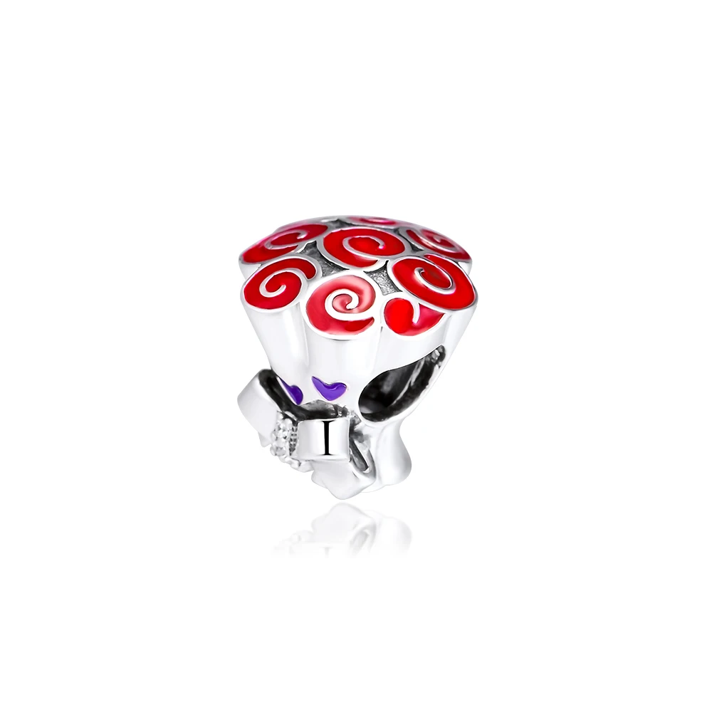 Подходит для браслетов Pandora с подвесками Праздничный букет из бусин 100% 925 пробы