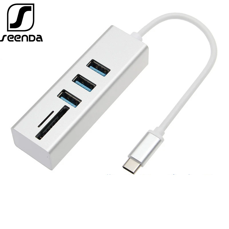 USB концентратор SeenDa высокоскоростной Разветвитель C 3 0 для чтения SD и TF
