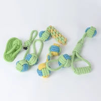 pet dog puppy double knot chew rope knot toys clean teeth durable braided bone rope pet molar toy pet supplies