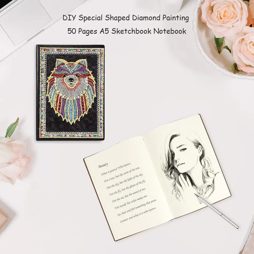 Diamond Painting Notebook Special Shaped Animal Embroidery Sale Butterfly Flower A5 Diary Book Mosaic Gift | Дом и сад