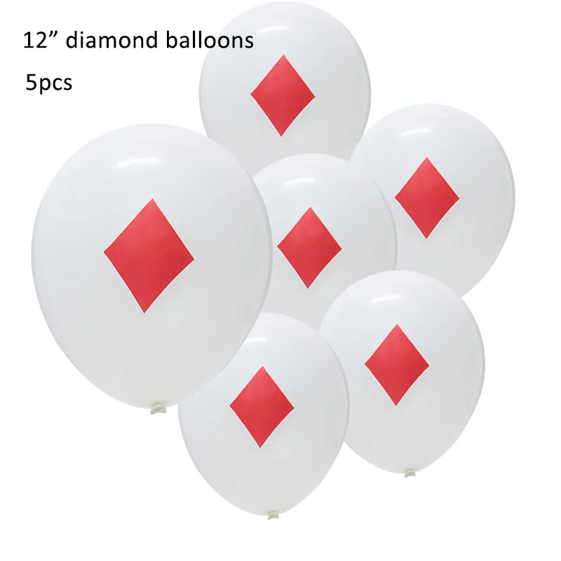 diamond balloons-5pc Волшебные украшения на день рождения Детские фотостудии реквизит с днем рождения я один высокий стул баннер покер вечерние казино тематическое мероприятие - Цвет: diamond balloons-5pc