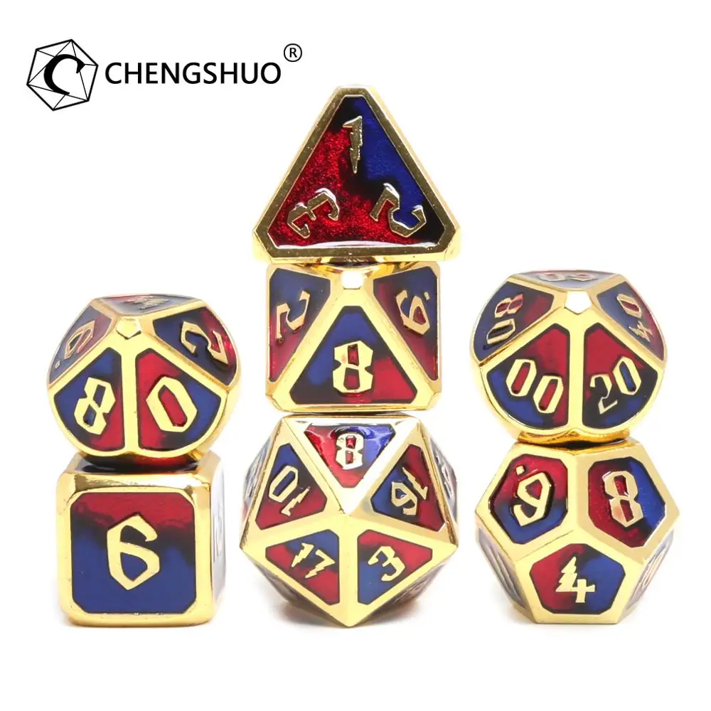 Chengshuo набор металлических игральных костей. Модель настольной игры подходит для