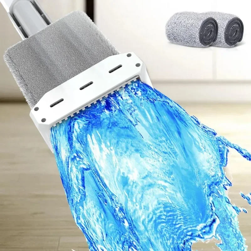 

Hand-free Household Lazy Flat Mop Net Red One Mop Mop Mopping Wet and Dry Cleaning Tools To Clean House Clean Mop and Bucket