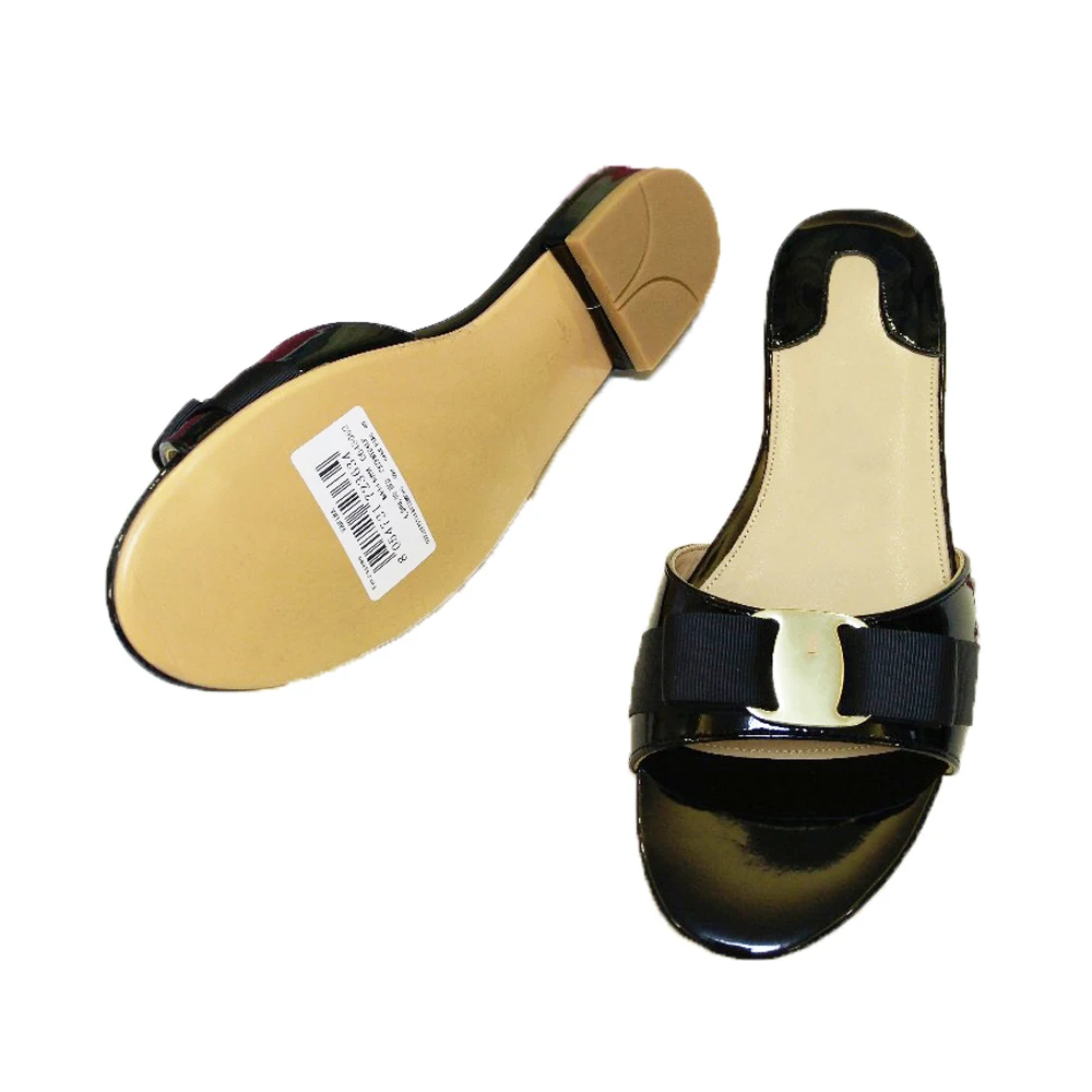 

2021 Summer Fashion Sandals Shoes Women Brand Genuine Leather Bow Sandals Slipper Indoor Outdoor Flip-flops Beach Shoes Female