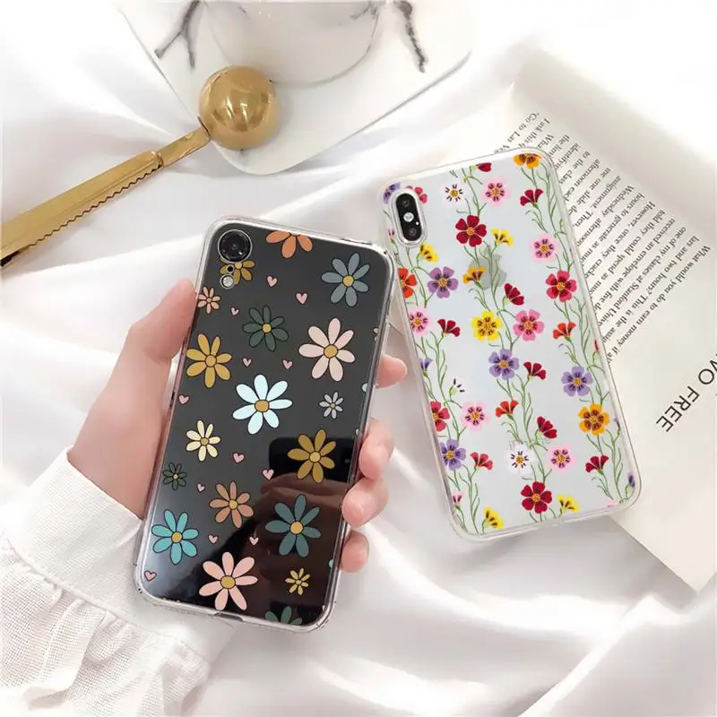 

Fashion Flower Phone Case for iphone 13 11 12 pro XS MAX 8 7 6 6S Plus X 5S SE 2020 XR case