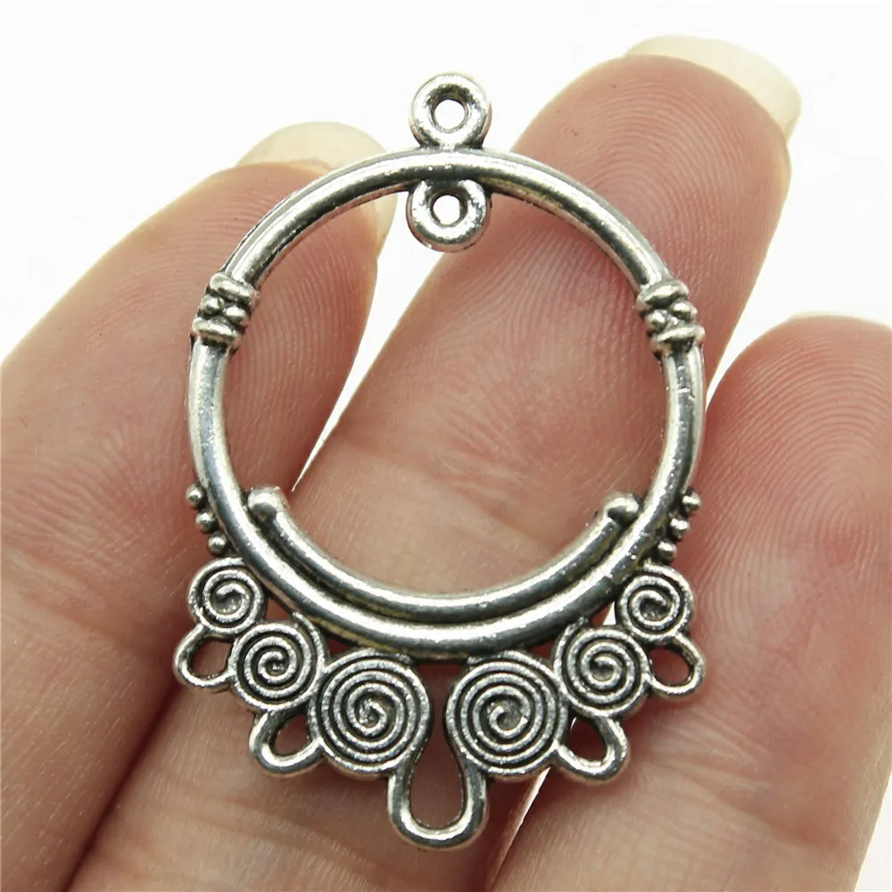 

Wholesale Metal Charms Lot 1pcs Earring diy earrings making accessories Connectors 34x23mm