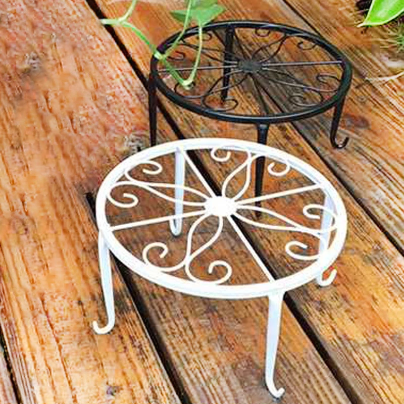 

Wrought Flower Display Stand Iron Plant Floral Holder Organizer Garden