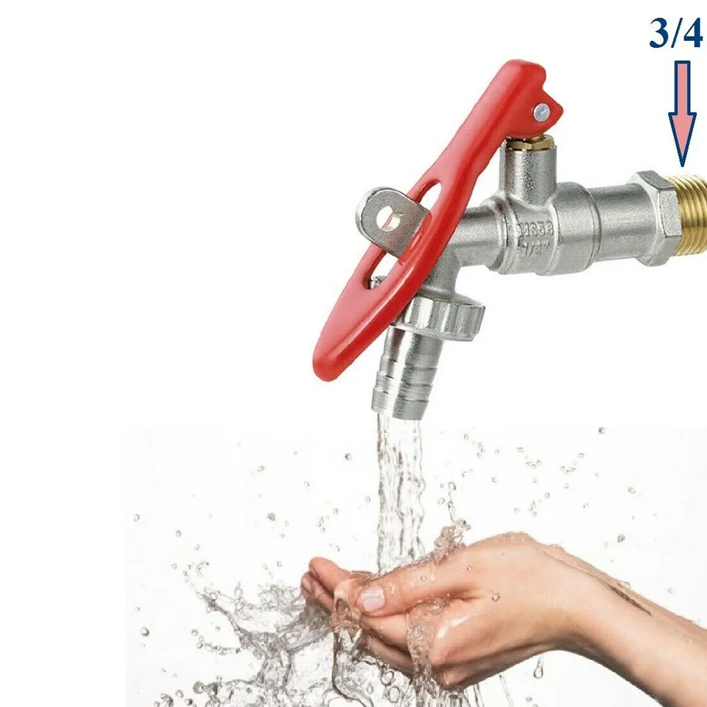 

Lockable Faucet Faucet Cold Water Bathroom Garden Workshop Ball Valve 1/2 "lockable Outside 100% Brand New And High Quality