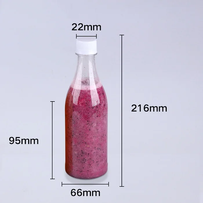 500ML white 300 мл, 500 мл прозрачная пластиковая бутылка с винтовой крышкой пищевой ПЭТ Упаковка контейнер для воды, сока, напитков 5 шт - Цвет: 500ML white