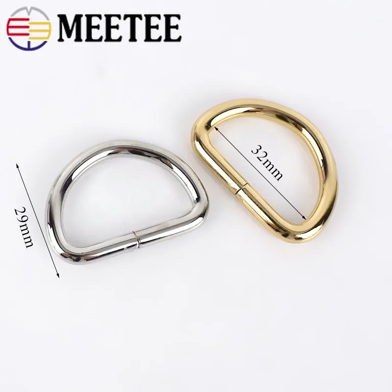 Металлическая пряжка Meetee 5/10 шт. 32 мм с круглым D образным кольцом ремешок для