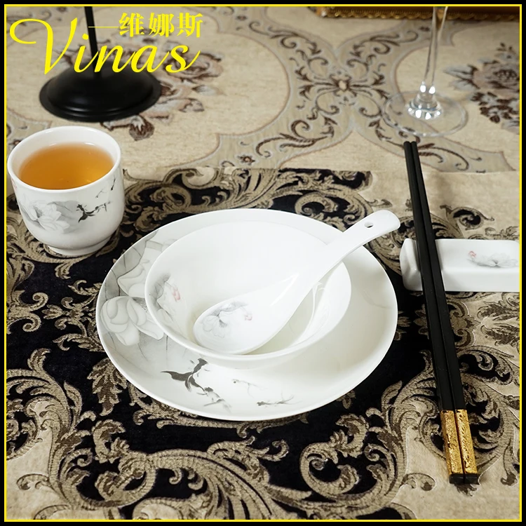 Европейский стиль керамический набор посуды инкрустация фарфоровая десертная