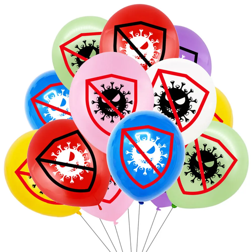 12inch Virus Latex Balloons Wedding Anniversaire Decorations Helium Air Ball Epidemic Prevention Victory Birthday Party Supplies | Дом и сад