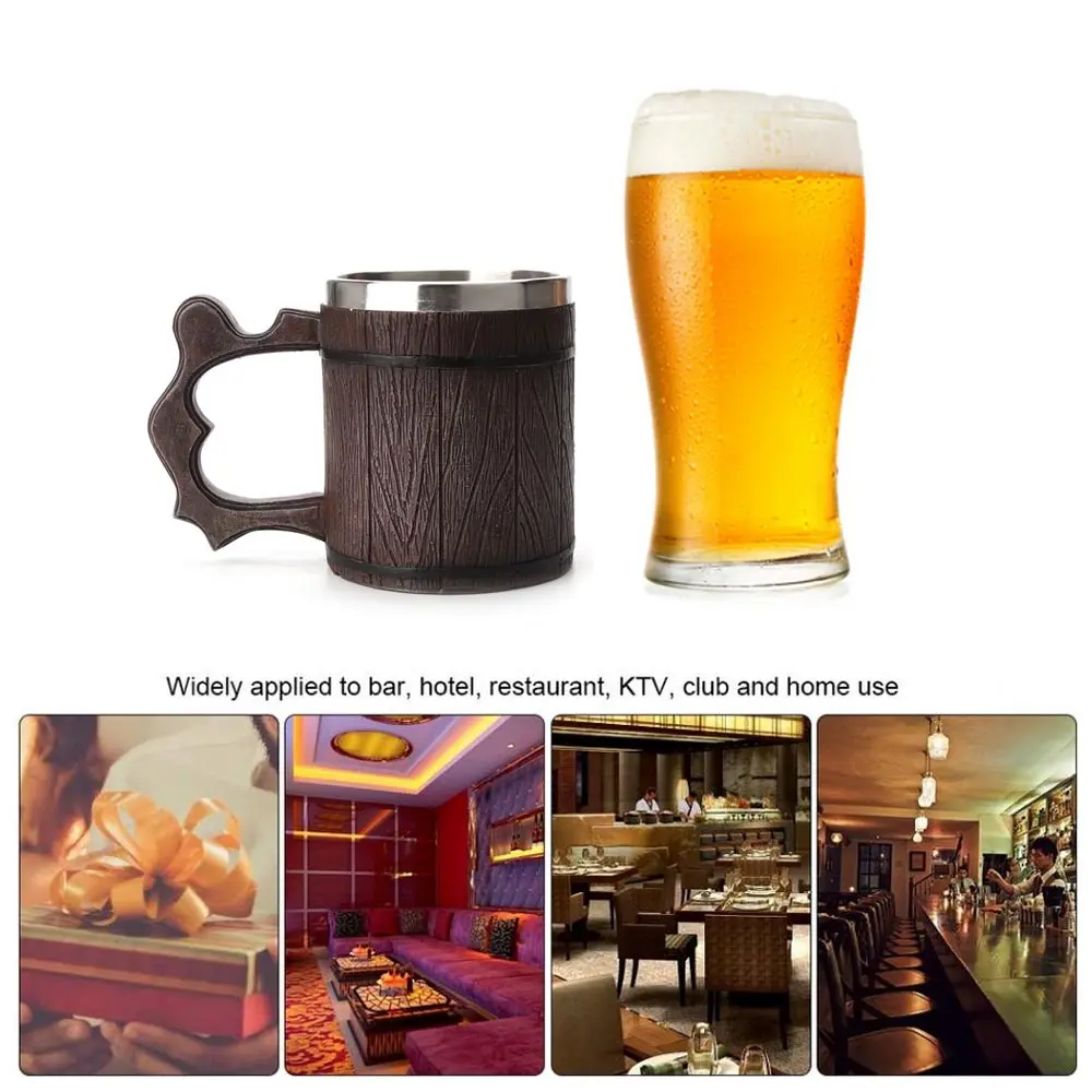 450 мл средний возраст моделирование деревянный бочонок кружки для напитков Смола