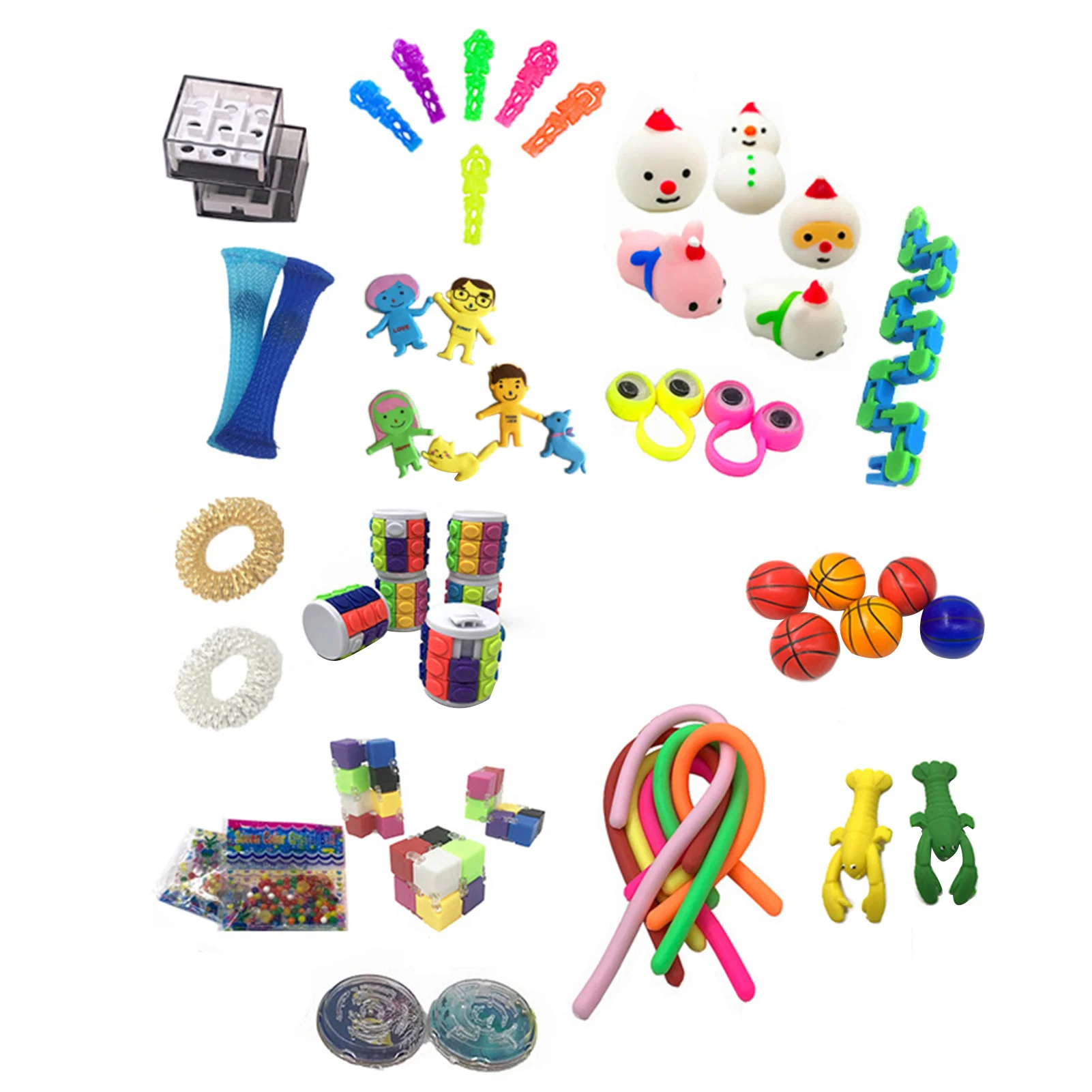 Juguetes sensoriales para aliviar el estr&eacute;s para ni&ntilde;os y adultos, Set de 50 Uds., para aliviar el estr&eacute;s-0