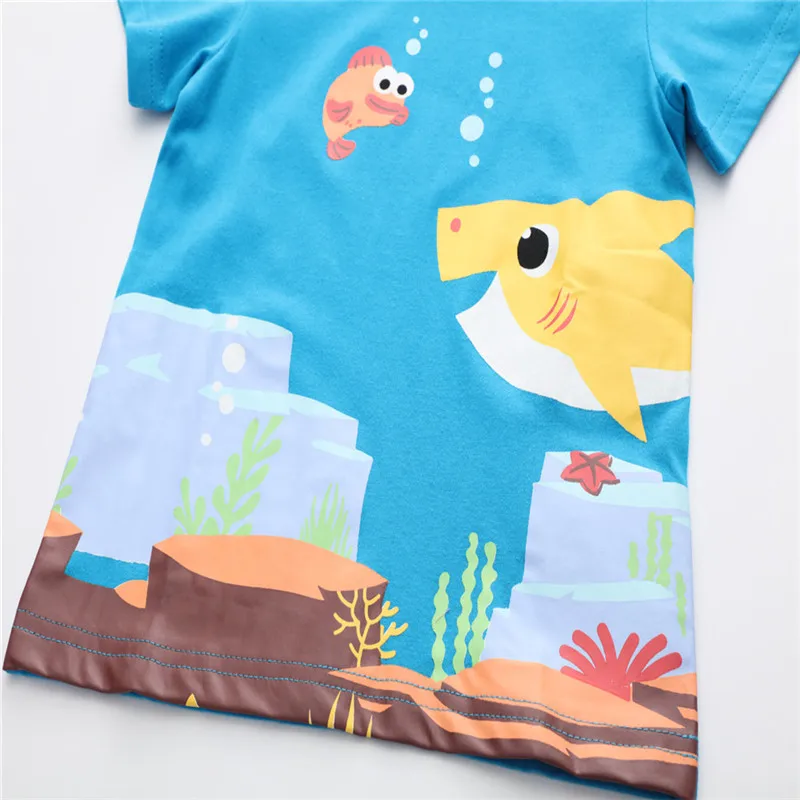 Jumping meters/Одежда для маленьких мальчиков хлопковые футболки с принтом машин