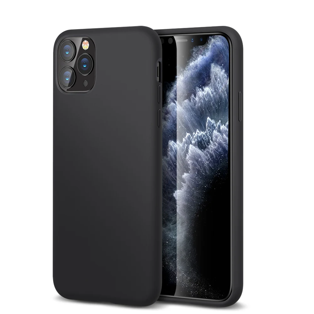 Black Силиконовый чехол для iPhone 11 прозрачный мягкий ТПУ ультра тонкий чехол для телефона чехол для iPhone 11 Por Max 11Pro полуночно-зеленый Coqu - Цвет: Black