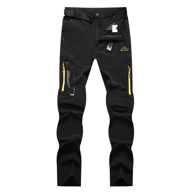 JACKSANQI Men's Summer Quick Dry Hiking Removable Pants Outdoor Sports Man Camping Fishing Climbing Trekking Male Trousers RA345