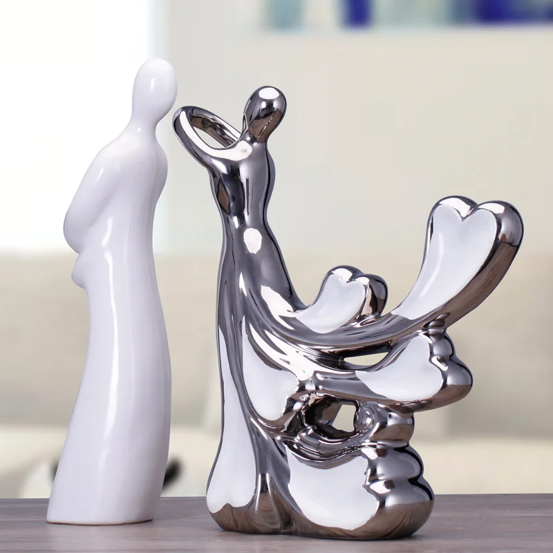 Простые высококачественные серебряные украшения для влюбленных свадебные