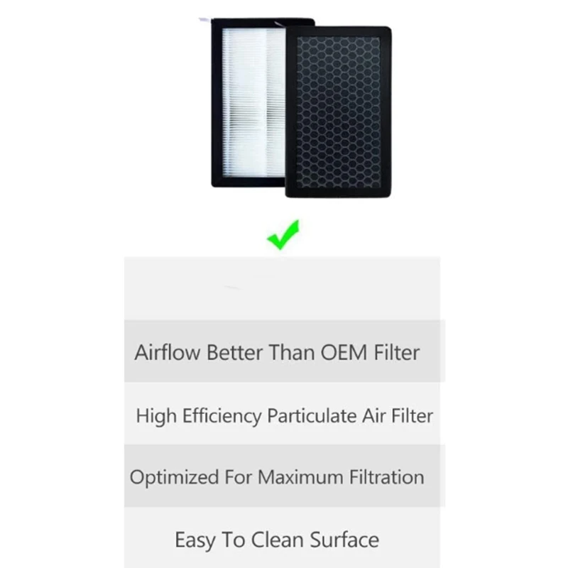 

for Tesla Model 3 Air-Filter HEPA 2 Pack with Activated Carbon Air Conditioner Replacement Cabin Air-Filters