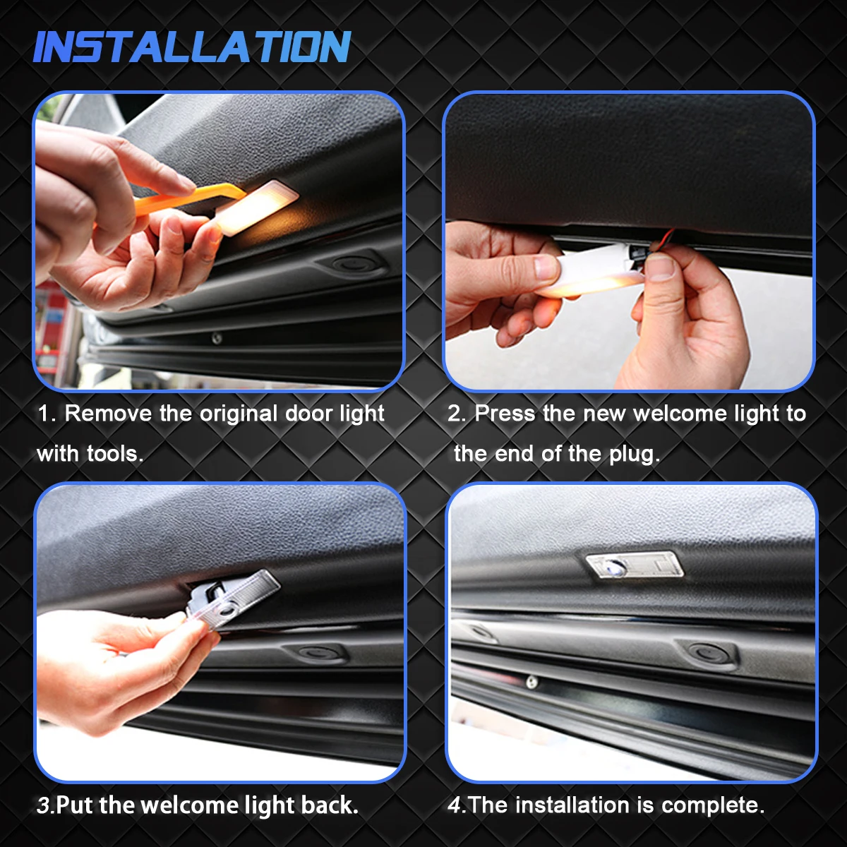 

2pcs Car Door Welcome LED Light Courtesy Projector Decor Lamp For BMW E90 E71 F30 F10 E70 E91 X1 X3 X5 X6 GT E93 F18 E63 F12 E85