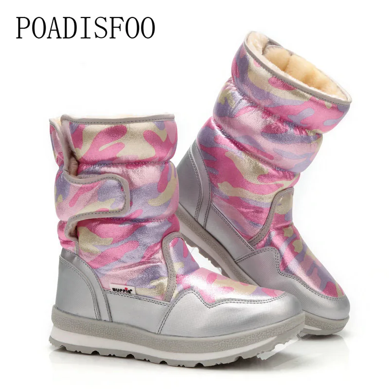 LTARTA Women's Pink Camouflage Snow Boots Boot Mid-calf Down Casual Wind Proof Waterproof Platform JSH-M904 | Обувь