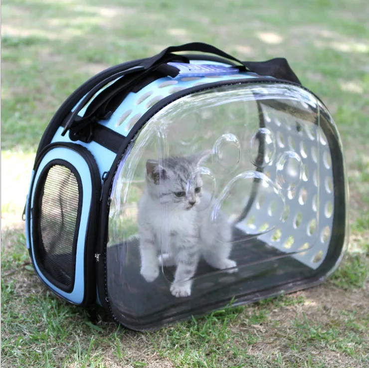 

Переноска для домашних животных, складная сумка для кошек и собак, вместительный дорожный рюкзак на одно плечо, переносная клетка