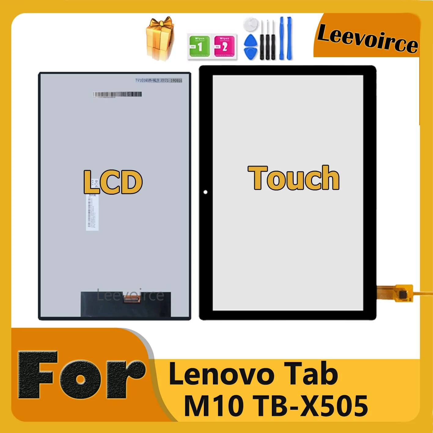 

Для Lenovo Tab M10 TB-X505 X505 TB-X505F TB-X505L TB-X505X LCD с сенсорным экраном = ЖК-дисплей дигитайзер в сборе Замена