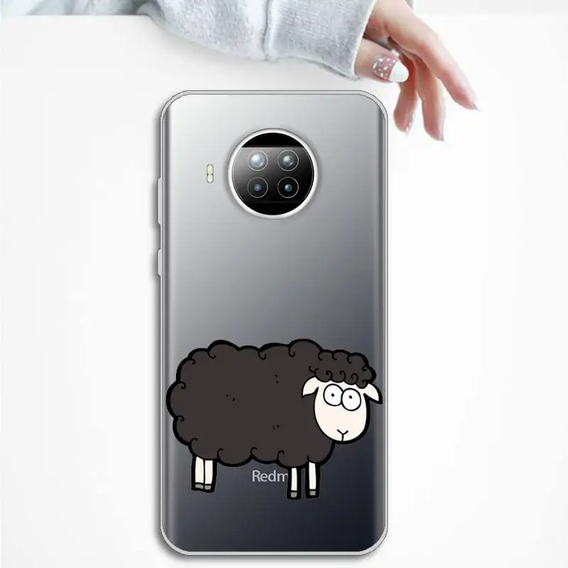 

sheep Phone Case Transparent Clear for Xiaomi Redmi note 10 t 8 9 pro lite 11