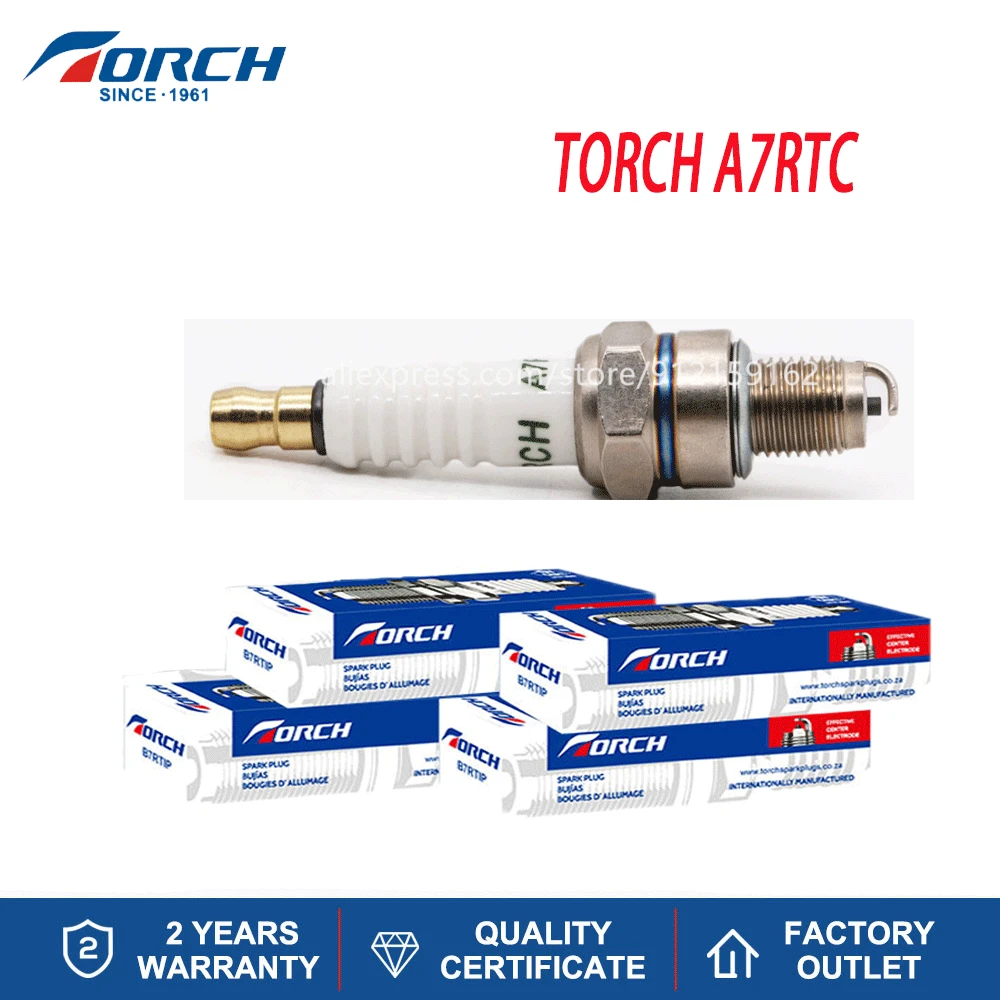 

Original TORCH Spark Plugs A7RTC for Candle CR7HSA Denso IUF22 Champion Z9Y Brisk NAR14YS for UR3AS Autolite 4203 Ignition