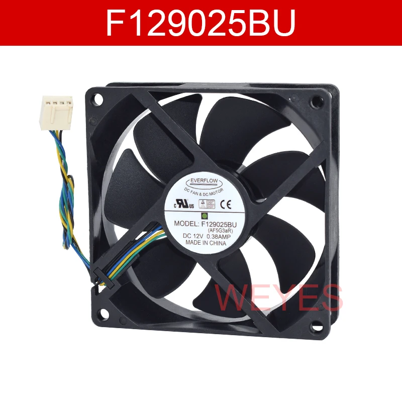 

NEW For EVERFLOW 9025 F129025BU DC12V 0.38A 4 wires PWM fan cooling