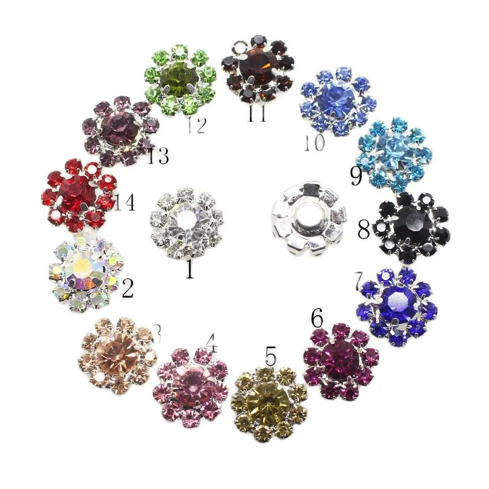 Круглые пуговицы ZMASEY 12 мм 10 шт./лот разноцветные стразы для шитья ручная работа