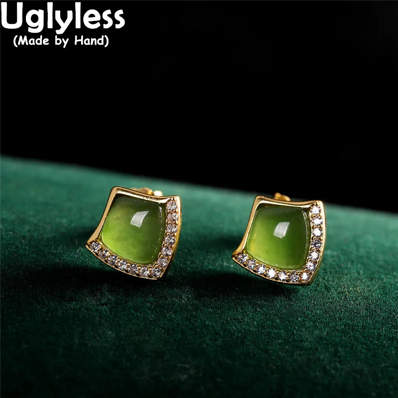 

Uglyless как щит 11 мм Мини яшмы серьги-гвоздики для женщин кристаллы 925 серебряные серьги золото серебро 925 Brincos Bijoux (украшения своими руками)