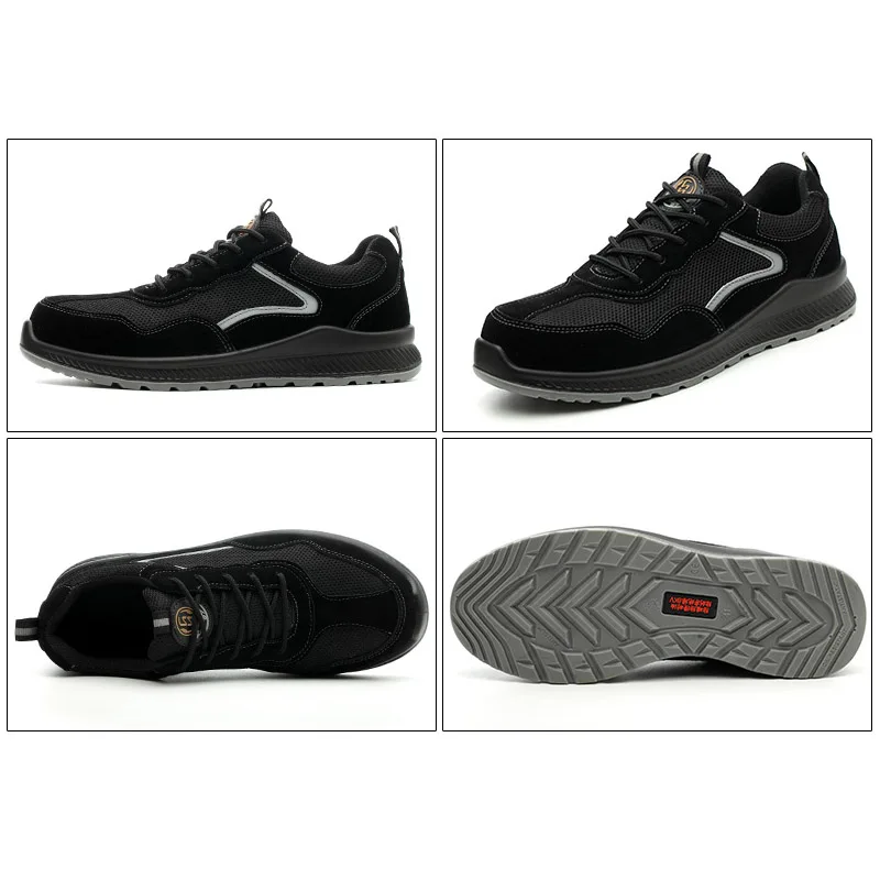 Drop shipping 6KV insulation men safety shoes steel toe cap breathable leather mesh work sneakers plus size ROXDIA RXM263 | Обувь