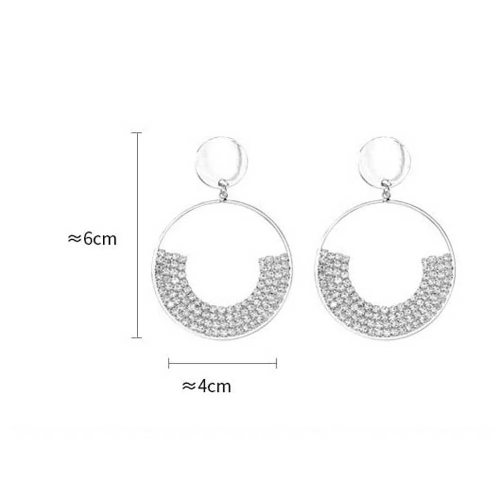 Висячие серьги с кристаллами Роскошные сияющие золотого цвета геометрическим рисунком висячие для женщин