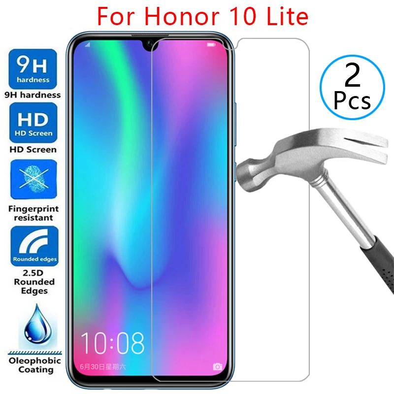 

Закаленное стекло для защиты экрана для honor 10 lite, чехол для honor 10lite, honer onor 10lite, легкий защитный чехол для телефона