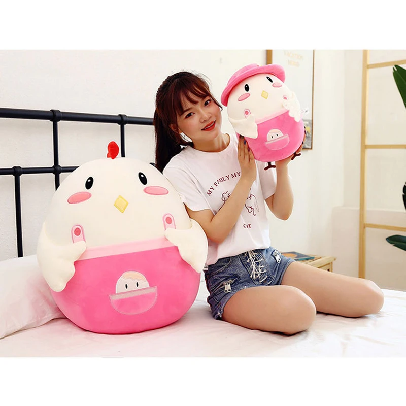 Маленькая фигурка курицы большая полная цыпленка милая плюшевая игрушка подушка