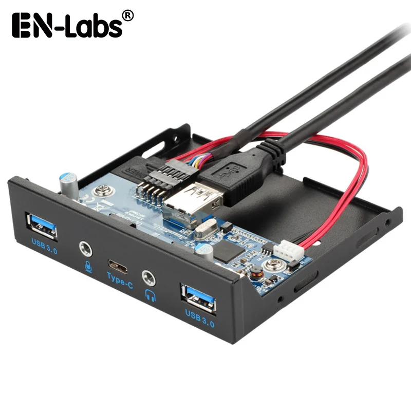 Внутренний USB 3,1 Gen 1 type C+ 2 x USB 3,0 порт концентратор Передняя панель w/HD аудио микрофонный разъем для настольного ПК чехол 3," Floppy Bay Mount