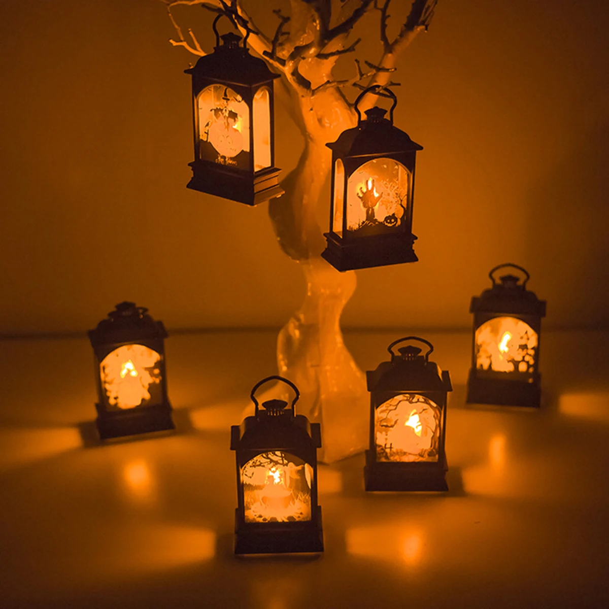 

Hanging Halloween Transparent Wind LED Candle Light Hanging Ornament Bar Party Home Decor