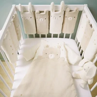 plush baby bed bumper for kids children newborn cot crib bed protector newborn cot crib bumpers fence baby bedding set decor