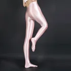 Брюки-карандаш женские блестящие гладкие, с высокой талией