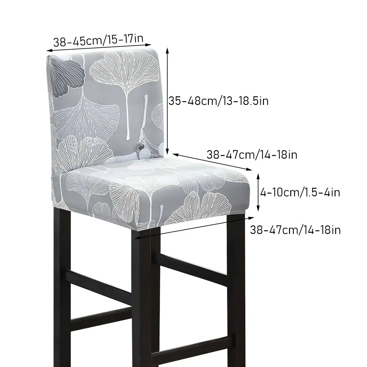 

1/4PCS Elastic Print Dining Chair Cover Modern Removable Anti-dirty Kitchen Seat Case Banquet Wedding Party