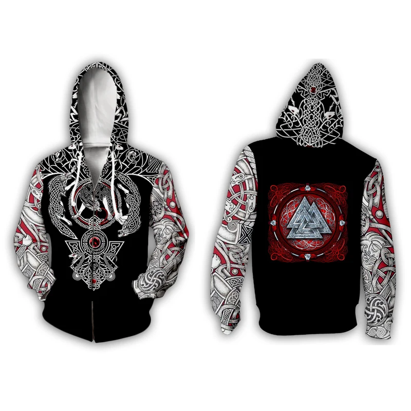 PLstar Cosmos Модные мужские толстовки Viking Tattoo 3D со всей печатью унисекс Толстовка Уличная Повседневная Толстовка с капюшоном Прямая поставка - Цвет: color as the picture