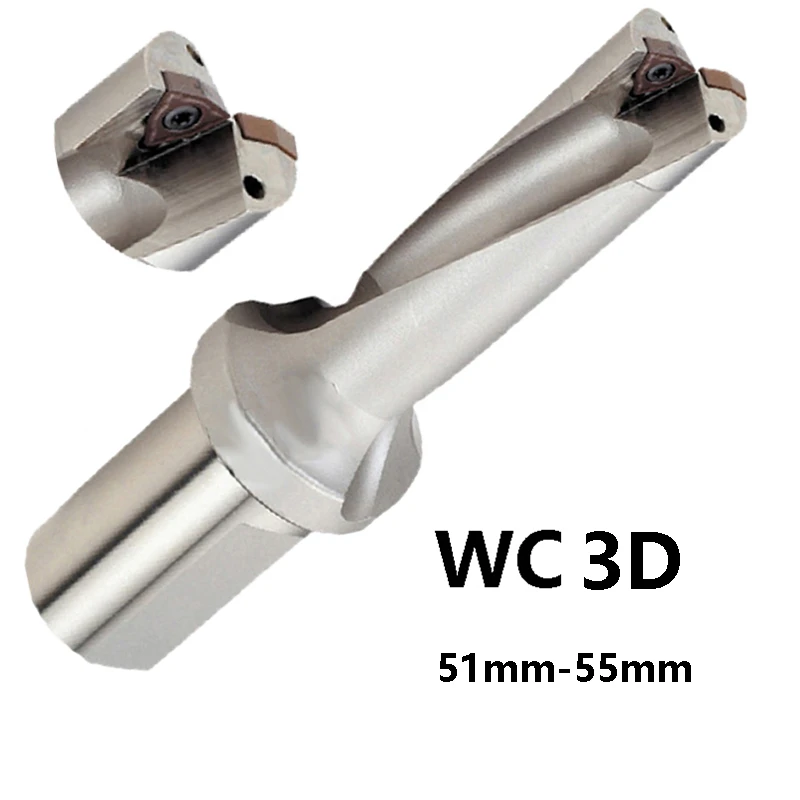 

BEYOND Factory Outlet Indexable Insert Drills 3D WC U Drill 51mm-55mm CNC Lathe use WCMT Carbide Inserts Shallow Hole Drilling