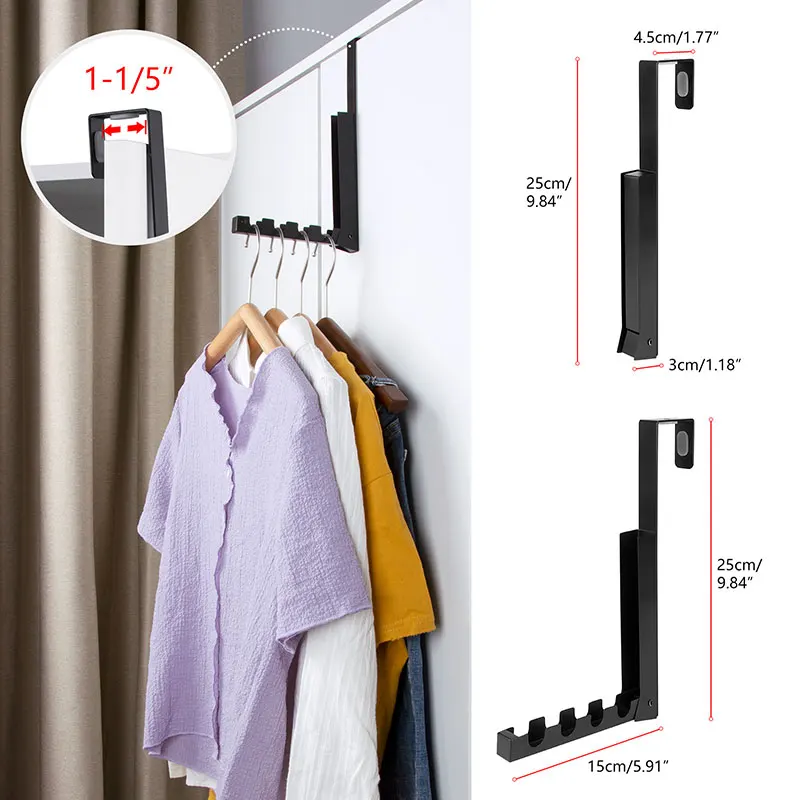 Gancho de pared reutilizable en forma de Z, gancho negro impermeable y a prueba de aceite para ba&ntilde;o, cocina, resistente, VC-2