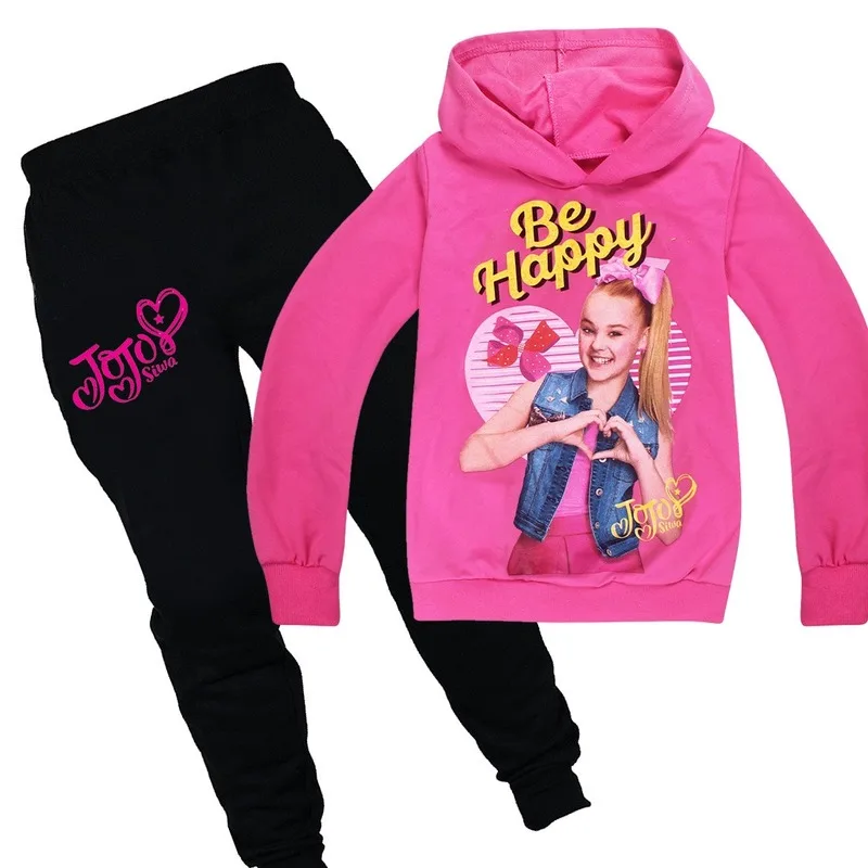 

Girls Sport Clothes Set For Girl JOJO SIWA Hoodied T shirt Pants Tracksuit Children Suits Kids Clothing Sets