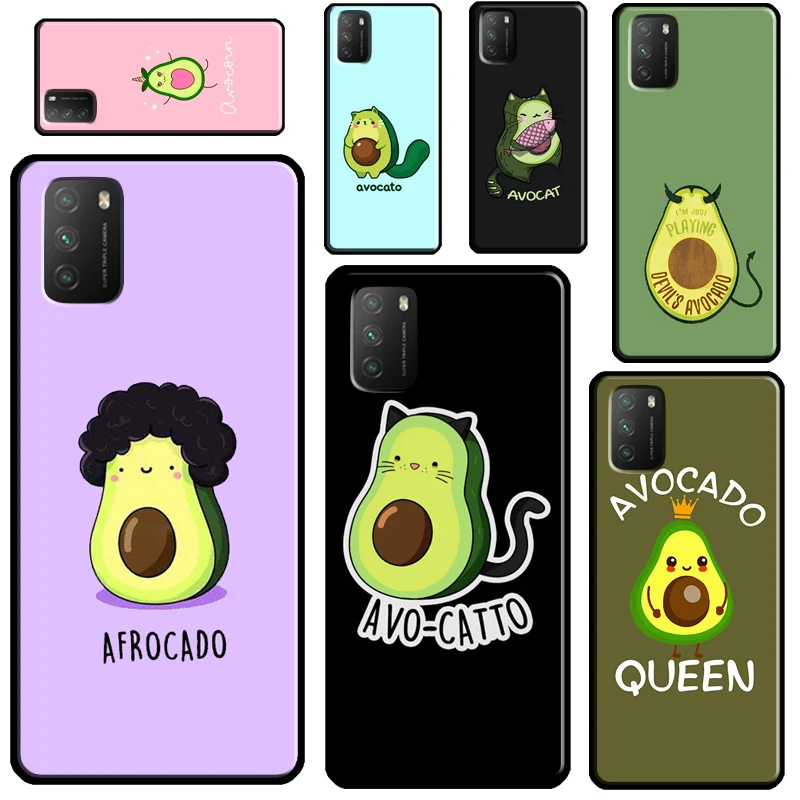 

Милый чехол с авокадо для телефона POCO X3 Pro GT X4 M4 M3 F1 F2 F3 для Xiaomi Mi 11T 12 Pro 12X Mi 11 Lite