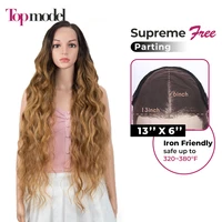 topmodel synthetic lace front wig long wavy 13x6 lace front wig 36 inch 360 wig blonde cosplay lace front wigs for black women